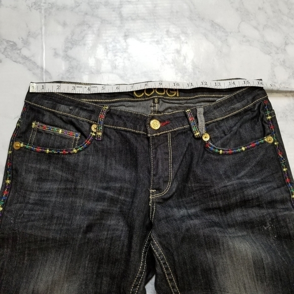 COOGI 9/10 Straight leg black jeans embroidered - Picture 15 of 15